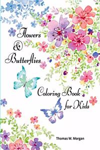 Flowers & Butterflies Coloring Book for Kids