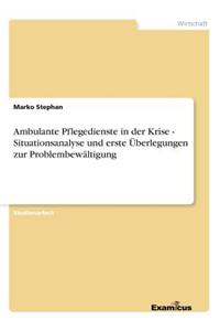 Ambulante Pflegedienste in der Krise - Situationsanalyse und erste Überlegungen zur Problembewältigung