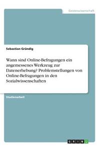 Wann sind Online-Befragungen ein angemessenes Werkzeug zur Datenerhebung? Problemstellungen von Online-Befragungen in den Sozialwissenschaften