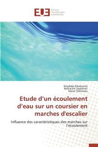 Etude D Un Écoulement D Eau Sur Un Coursier En Marches d'Escalier