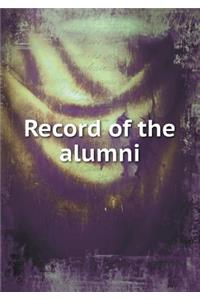 Record of the alumni