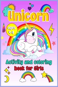 Unicorn Activity and Coloring Book For Girls Ages 4-8