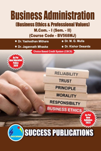 Business Ethics & Professional Value, First Year, M.Com, Sem-II-English