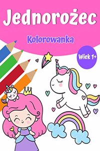 Magiczna kolorowanka jednorożca dla dziewczynek 1+
