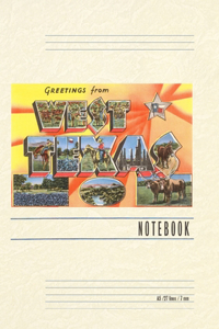 Vintage Lined Notebook Greetings from West Texas