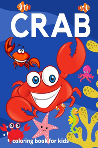 Crab coloring book for kids