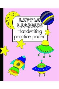 Little learners handwriting practice paper