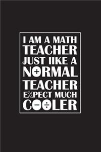 I Am A Math Teacher Just Like A Normal Teacher Except Much Cooler