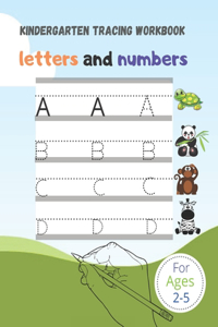 kindergarten tracing workbook letters and numbers