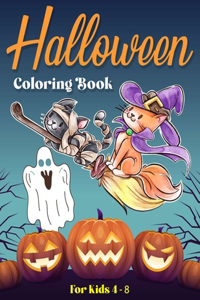 Halloween Coloring Book For Kids 4 - 8
