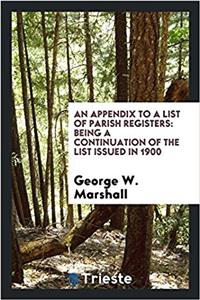 Appendix to a List of Parish Registers
