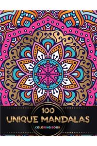 100 Unique Mandalas Coloring Book
