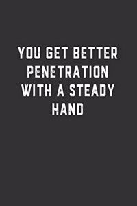 You Get Better Penetration With a Steady Hand