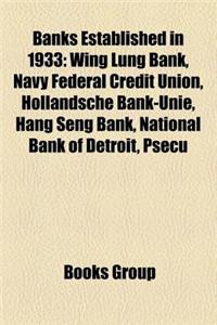 Banks Established in 1933