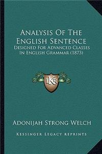 Analysis Of The English Sentence