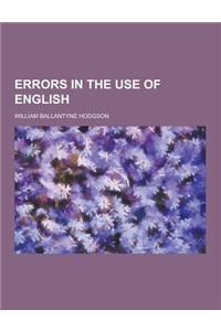 Errors in the Use of English