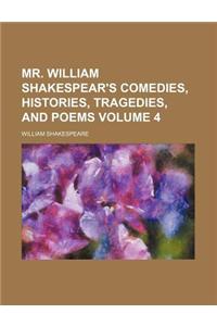 Mr. William Shakespear's Comedies, Histories, Tragedies, and Poems Volume 4