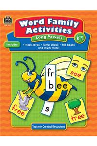 Word Family Activities: Long Vowels Grd K-1