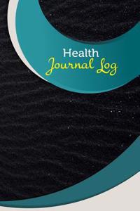 Health Journal Log: 50 Pages, 5.5 X 8.5 Black Magic