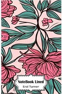 Notebook Lined Drawn Flower