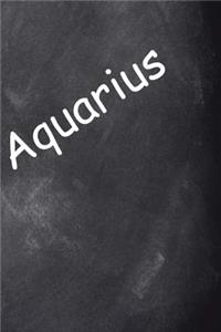 Aquarius Zodiac Horoscope Journal Chalkboard