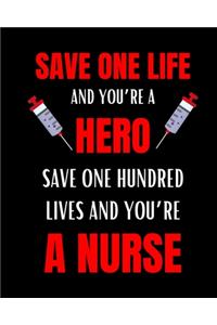 Save One Life And You're A Hero, Save One Hundred Lives And You're A Nurse