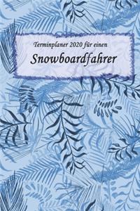 Terminplaner 2020 für einen Snowboardfahrer
