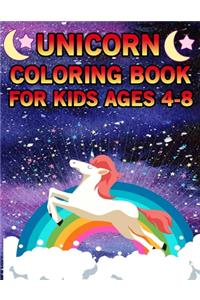 Unicorn Coloring Book for Kids Ages 4-8