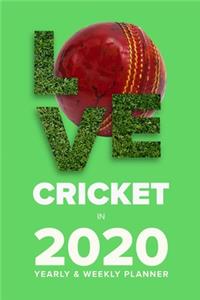 Love Cricket In 2020 - Yearly And Weekly Planner