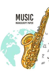 Wide Staff music Manuscript Paper