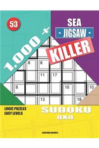 1,000 + Sea jigsaw killer sudoku 8x8