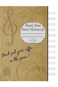 Blank Sheet Music Manuscript