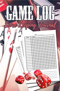 Game Log Score Keeping Journal