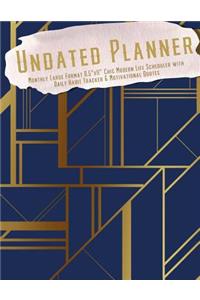 Undated Planner Monthly Large Format 8.5