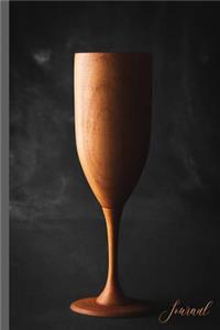 Wood Wine Glass Journal