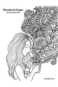 Ritratti da Sogno Libro da Colorare per Adulti 1
