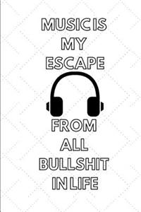 Music Is My Escape from All Bullshit in Life