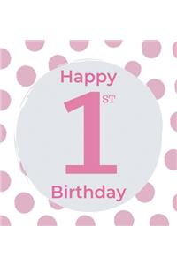 1st Birthday Guest Book (Hardcover)