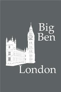 Big Ben in London - Lined Notebook with Slate Grey Cover