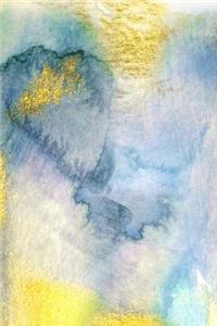 Yellow Blue Watercolors - Blank Notebook