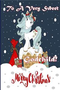 To A Very Sweet Godchild! Merry Christmas (Coloring Card)