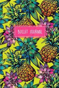Bullet Journal: Tropical Print 6x9 Dot Grid Notebook Bright, Floral Style