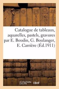 Catalogue de Tableaux Modernes, Aquarelles, Pastels, Dessins