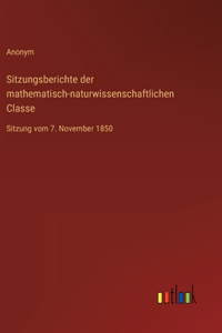 Sitzungsberichte der mathematisch-naturwissenschaftlichen Classe