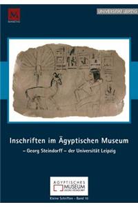 Inschriften Im Agyptischen Museum - Georg Steindorff - Der Universitat Leipzig