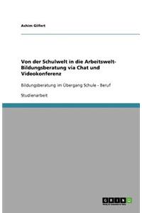 Von der Schulwelt in die Arbeitswelt- Bildungsberatung via Chat und Videokonferenz