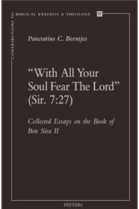 'With All Your Soul Fear the Lord' (Sir. 7