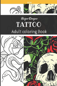 Tattoo Unique Designs New Adult Coloring Book