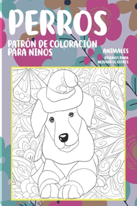 Patrón de coloración para niños - Diseños para aliviar el estrés - Animales - Perros