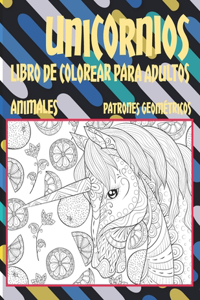 Libro de colorear para adultos - Patrones geométricos - Animales - Unicornios